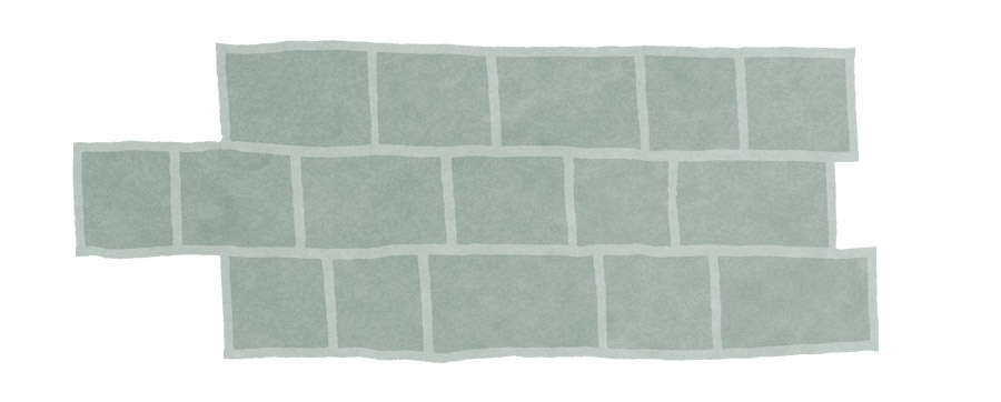 Single width flagstone pattern