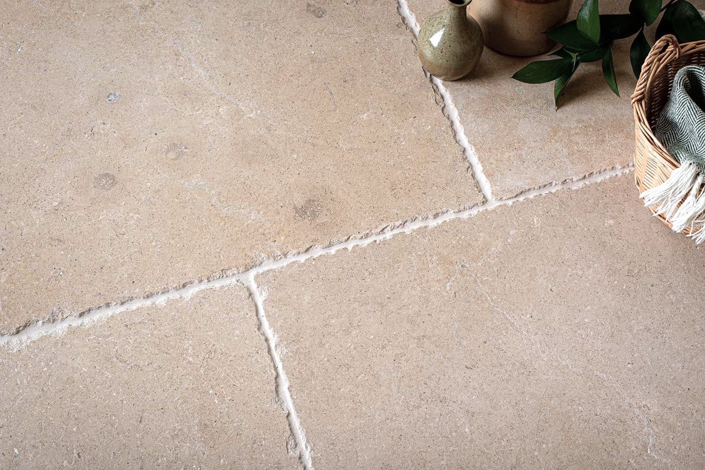 The Abbey Neutral natural limestone flagstone flooring tile